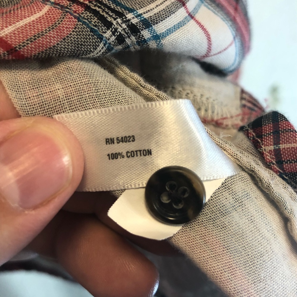 Gap - Plaid Button Down Shirt With Ruffles - image 6